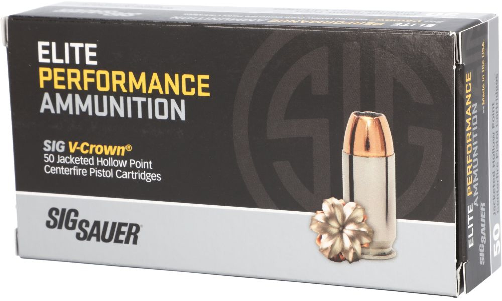 SIG AMMO 40SW 180GR ELITE V-CROWN JHP 50/10 - Ammunition